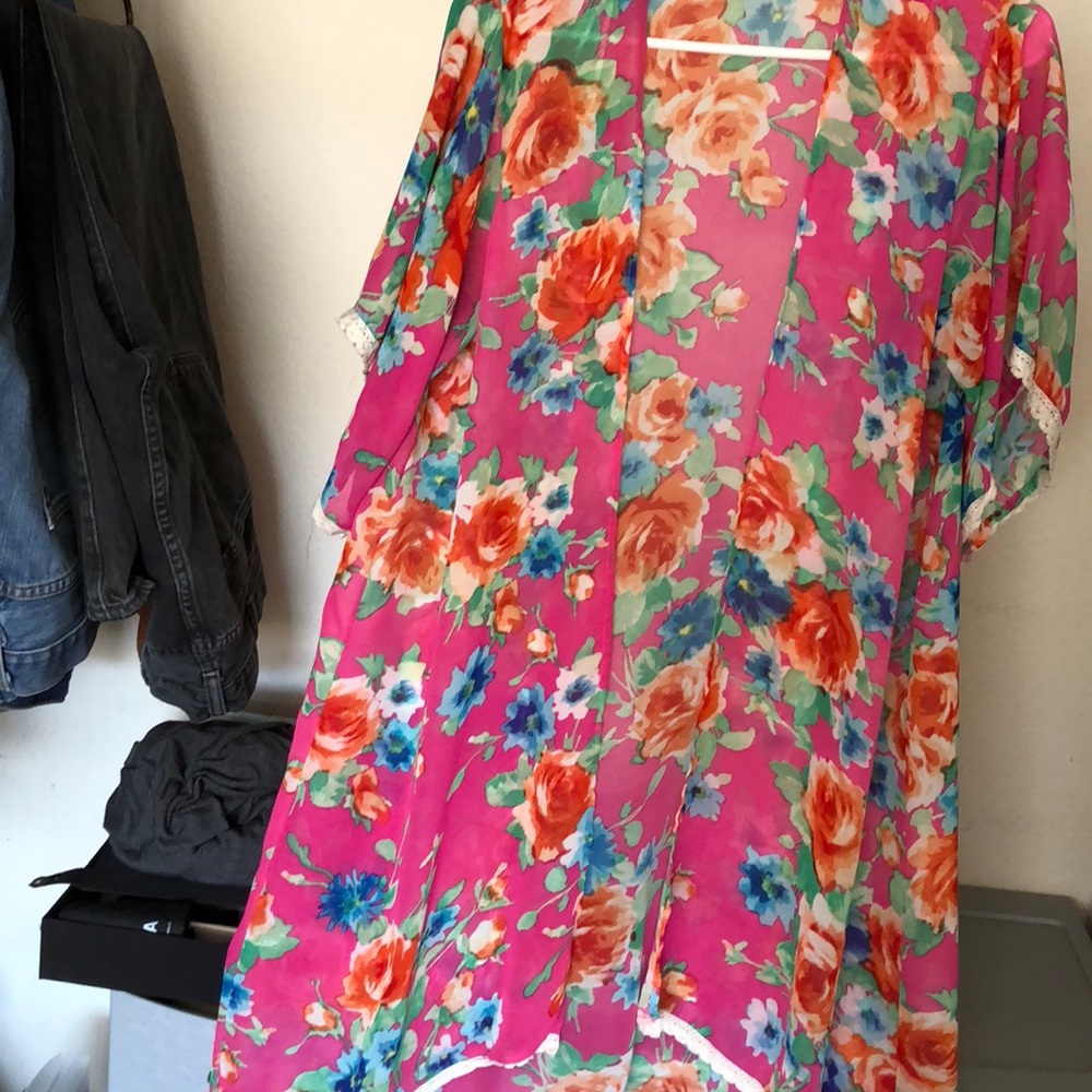 Hot pink kimono